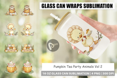 Glass Can Pumpkin Tea Animals Product Image 1