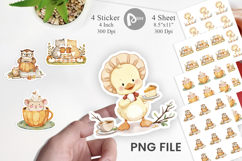 Pumpkin Tea Animals Sticker Product Image 1