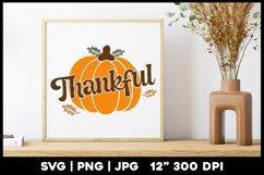 Thankful svg | Fall Pumpkin Design Product Image 1