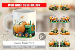 Mug Wrap Design Pumpkin Tractor Product Image 1