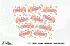 Pumpkin Truck Wrap SVG | 24oz Full Acrylic Tumbler Product Image 2