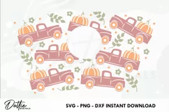 Pumpkin Truck Starbucks Cup Wrap SVG 16oz Hot Cup Product Image 2