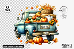 pumpkin truck png, fall harvest clipart, farmhouse autumn design, rustic truck sublimation, pumpkin patch png, cozy fall clipart, halloween fall design, thanksgiving png, autumn farmhouse clipart, rustic fall truck