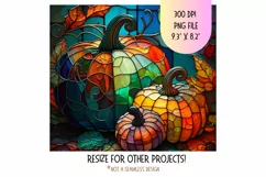 Pumpkin Tumbler Sublimation Stained Glass Tumbler Wrap
