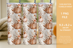 Cozy Pumpkin Wrap for Fall, Fall tumbler, Fall mug wrap Product Image 2