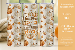 Fall Mug Wrap, Tumbler Wrap Sublimation, Pumpkin sublimation Product Image 3