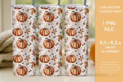 Fall Pumpkin Tumbler wrap, Fall Pumpkin Mug, thanksgiving Product Image 2