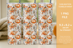 Fall tumbler wrap, Pumpkin mug wrap, Thanksgiving Pumpkin Product Image 2