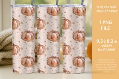Thanksgiving Pumpkin Wrap, Pumpkin tumbler wrap, Fall mug Product Image 2