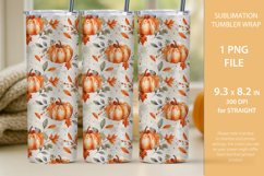 Fall Pumpkin Tumbler, Fall Pumpkin Mug Wrap, thanksgiving Product Image 2