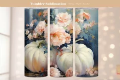 Pumpkin Tumbler Wrap Pretty Fall Tumbler Sublimation Wrap