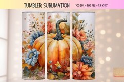  Pumpkin Tumbler Wrap  Watercolor Tumbler Sublimation Fall