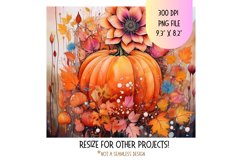  Pumpkin Tumbler Wrap | Watercolor Tumbler Sublimation Fall