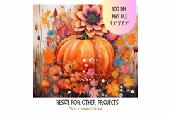  Pumpkin Tumbler Wrap | Watercolor Tumbler Sublimation Fall