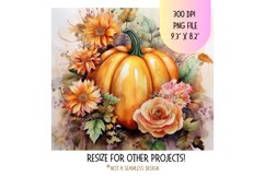  Pumpkin Tumbler Wrap  Watercolor Tumbler Sublimation Fall