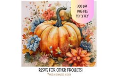  Pumpkin Tumbler Wrap  Watercolor Tumbler Sublimation Fall
