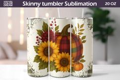 Fall Pumpkin Floral Tumbler | Thanksgiving Tumbler Product Image 1