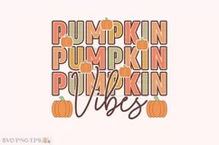 Pumpkin Vibes SVG Autumn Fall Season PNG SVG T-shirt Design Product Image 1