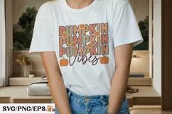 Pumpkin Vibes SVG Autumn Fall Season PNG SVG T-shirt Design Product Image 3