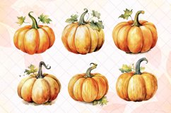 Pumpkin Watercolor Sublimation Clipart Product Image 3