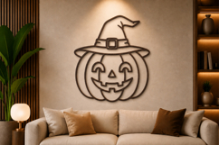 Pumpkin Witch Hat Laser Cut Product Image 1