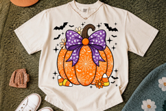 Pumpkin With Bow PNG,Halloween Sublimation Product Image 2