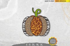 Pumpkin with Pattern Fill SVG Product Image 1