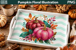 Pink Pumpkin Cutting Board | Fall Farmhouse Sublimation Product Image 4