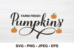 Farm fresh pumpkins lettering. Farm sign SVG cut file Product Image 1