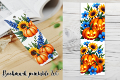 Fall pumpkin bookmark printable | Autumn bookmark bundle Product Image 2