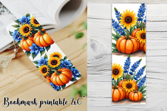 Fall pumpkin bookmark printable | Autumn bookmark bundle Product Image 3