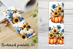 Fall pumpkin bookmark printable | Autumn bookmark bundle Product Image 5