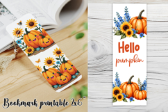 Fall pumpkin bookmark printable | Autumn bookmark bundle Product Image 7