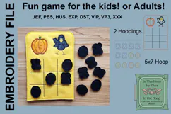 ITH Pumpkin & Crow Halloween Tic Tac Toe Product Image 2