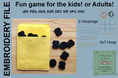 ITH Pumpkin & Crow Halloween Tic Tac Toe Product Image 3
