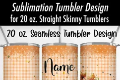 Pumpkin Fence 20oz Seamless Tumbler Wrap - Add Your Name Product Image 4