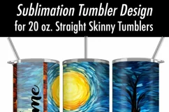 Pumpkin Field Stained Glass 20 oz Seamless Tumbler Design Product Image 4