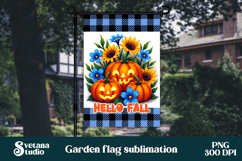 Fall pumpkin flag PNG design | Garden flag PNG Product Image 1