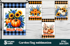 Fall pumpkin flag PNG design | Garden flag PNG Product Image 1