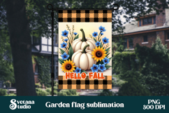 Fall pumpkin flag PNG design | Garden flag PNG Product Image 1