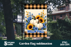 Fall pumpkin flag PNG design | Garden flag PNG Product Image 1