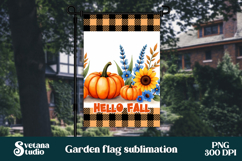 Fall pumpkin flag PNG design | Garden flag PNG Product Image 1