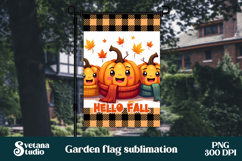 Fall pumpkin flag PNG design | Garden flag PNG Product Image 1