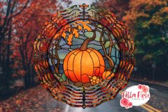 Pumpkins Stained Glass | 10&quot; Sublimation Wind Spinner Product Image 1