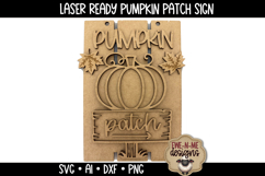 Pumpkin Patch Pallet Sign Door Hanger | Autumn Laser SVG Product Image 3