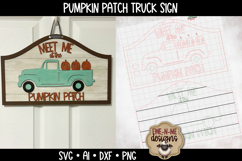 Pumpkin Patch Truck for Laser Cutting | Laser Cut Sign SVG Product Image 2