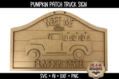 Pumpkin Patch Truck for Laser Cutting | Laser Cut Sign SVG Product Image 3