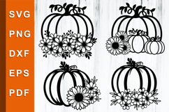 Fall Pumpkin SVG Laser Cut Files, Autumn SVG Product Image 1