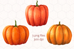 Hand-Drawn Orange Pumpkin Clipart Product Image 1