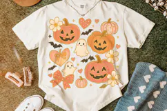 Halloween Spooky Pumpkin PNG, Pumpkin Fall Bow PNG, Autumn Product Image 5